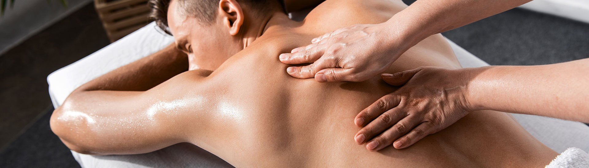 Massage therapy treatment in progress