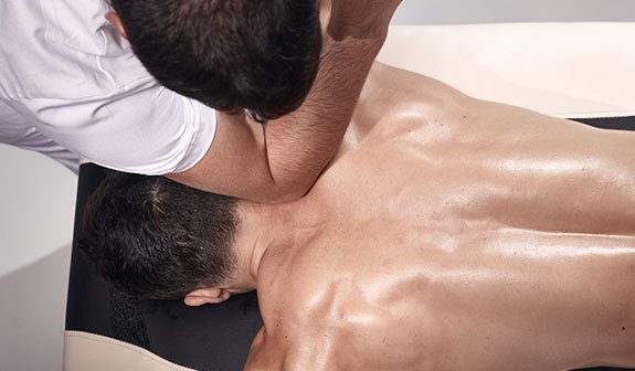 Therapeutic massage of the neck and shoulders